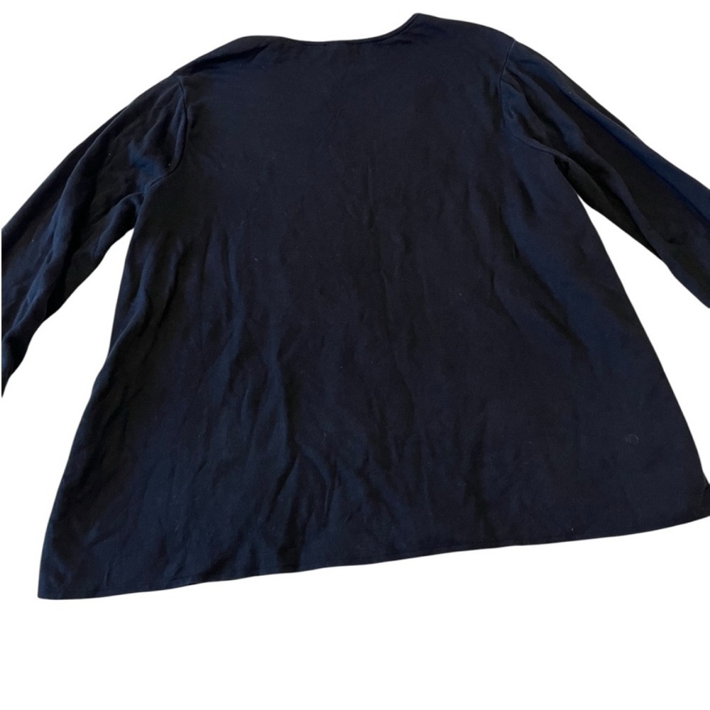 JJILL Floral Embroidered Black Knit Sweater XL - Picture 8 of 13